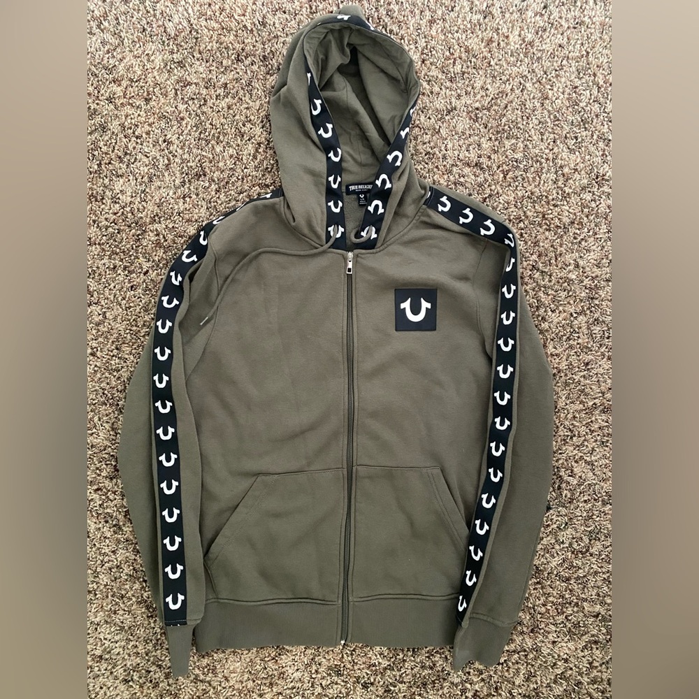 Men’s True Religion HS Taping Zip Hoodie L